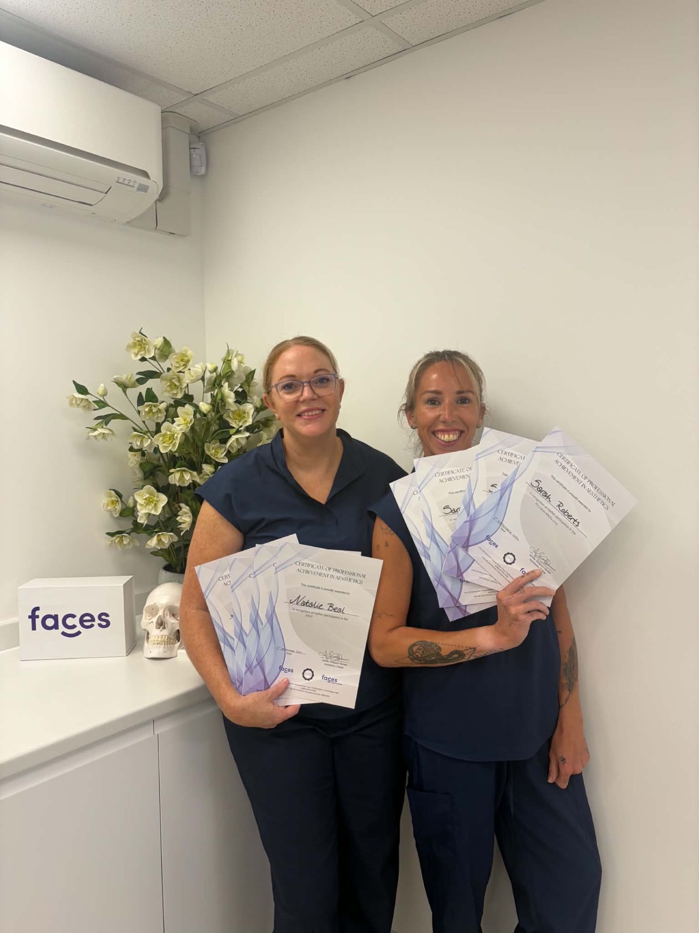 Sarah and Natalie together at Blossom Medical Beauty